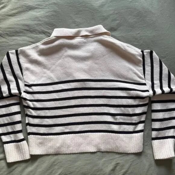 Reformation Striped Collared Francesco Polo Sweater - Picture 4 of 5